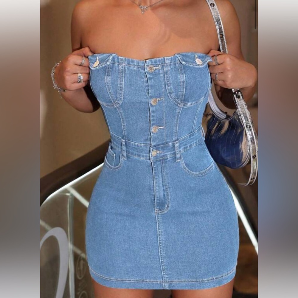 Worn once denim dress